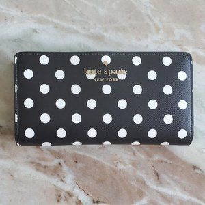 Kate Spade Staci Dot Dot Large Slim Bifold Wal
